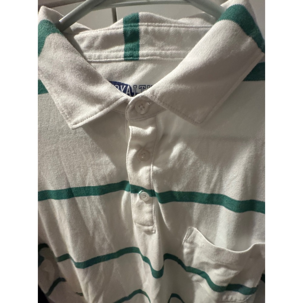 Onward‎ Reserve Royal Tides Polo Shirt Men Green White Short Sleeve Pocket